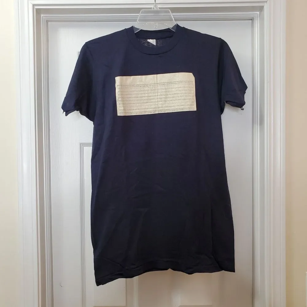 IBM‎ Punch Card T-Shirt 100% Cotton Made In The USA Single Stitch Size 46-48